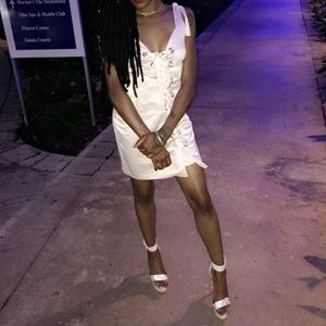 Pink Satin Tassel Dress